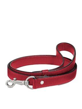 Coach F26178 Small Leather Dog Pet Leash, SV/Red